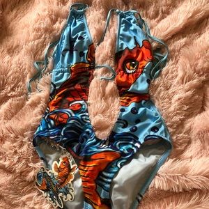 Ed Hardy Once piece bathing suit